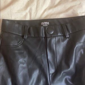 ZARA FAUX LEATHER LEGGINGS
